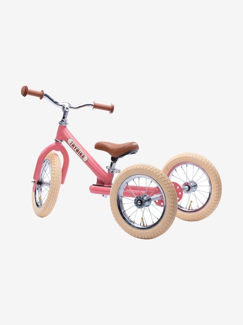 Trybike 2 in 1 Vintage Balance Trike with Trike Kit Pink in JoJo Maman Bebe