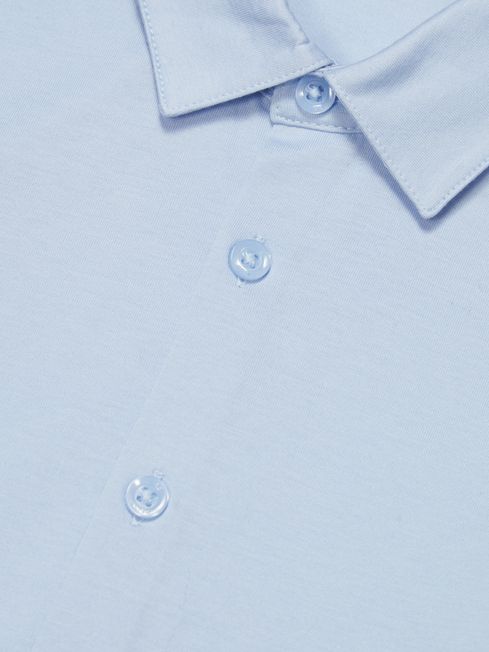 Junior Cotton Shirt in Soft Blue