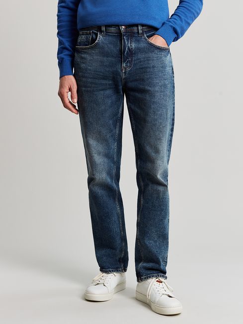 Joules The Foxton Classic Fit Blue Denim 5 Pocket Jeans