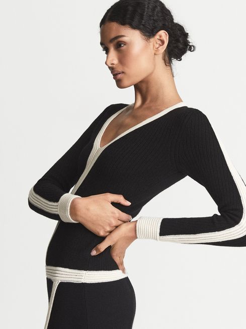 Color block cheap knit dress