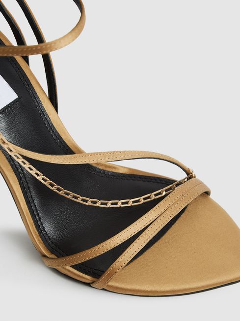 Reiss 2025 gold sandals