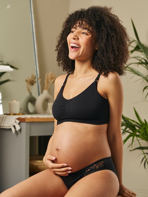 Everyday Seamfree Maternity & Nursing Bra, Black