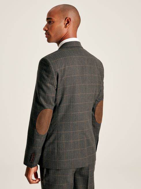 Green Window Pane Check Slim Fit Suit Jacket Joules