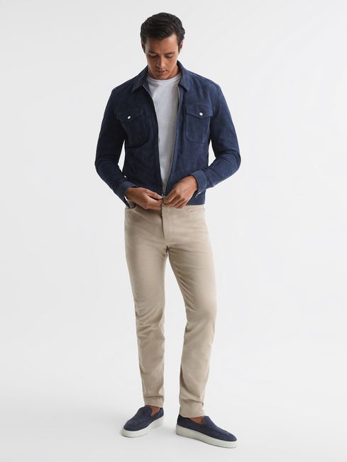 Chinos and jean jacket sales