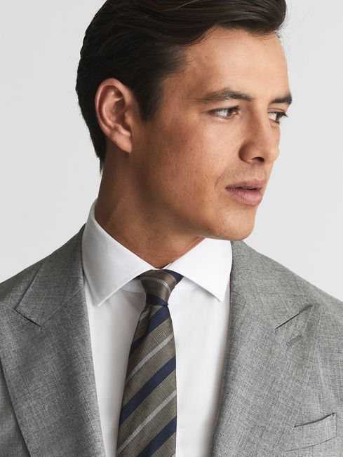 Wool Wedding Suit: Blazer in Grey