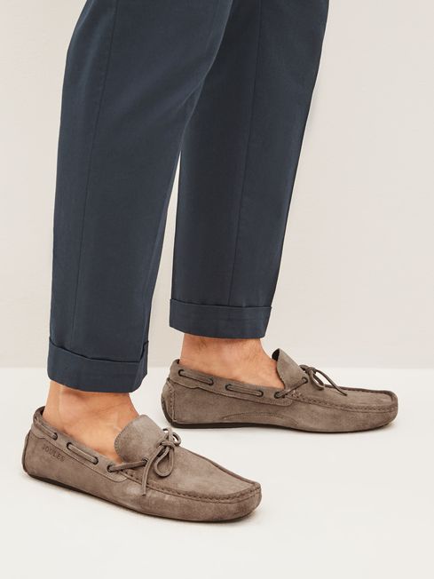 Stone Suede Driver Shoes Joules