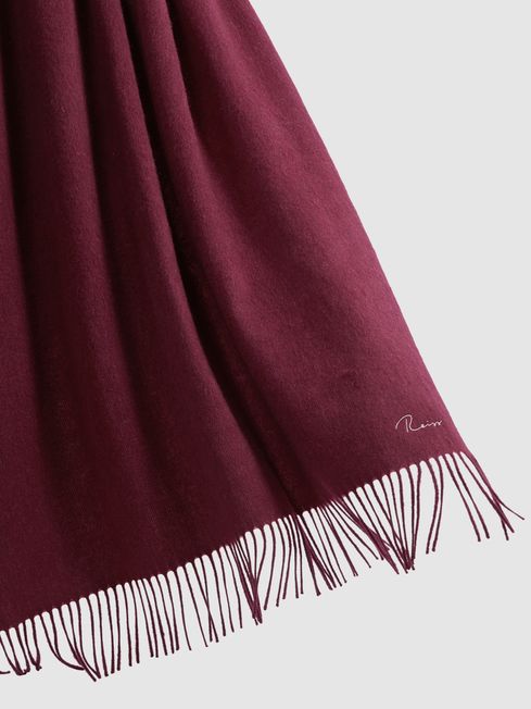 Wool-Cashmere Scarf in Bordeaux