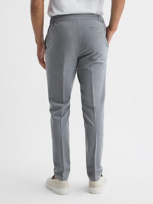 Reiss Soft Grey Found Drawcord Waist Relaxed Trousers