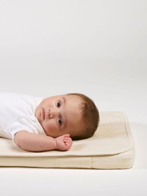 Natural The Little Green Sheep Waterproof Mattress Protector to fit SnuzPod 4 40 x 75.50cm JoJo Maman Bebe