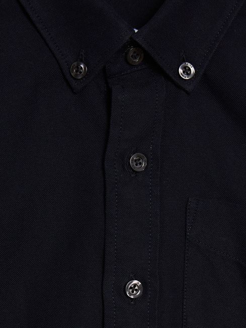 Senior Slim Fit Button-Down Oxford Shirt in Navy
