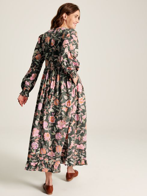 Grey floral dress store