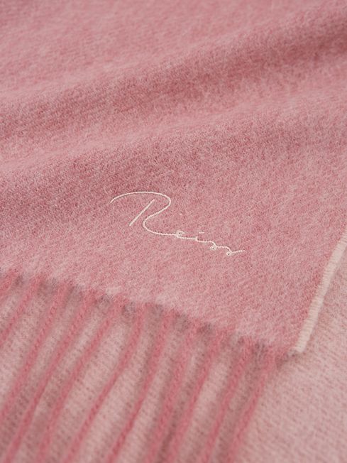 Wool-Cashmere Scarf in Blush