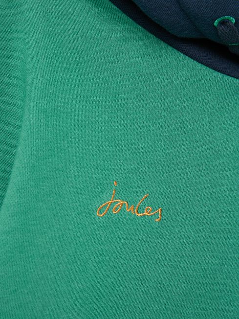 Official Badminton Green Navy Boys Jersey Hoodie Joules