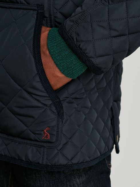 Buy Joules Blue Derwent Quilted Fleece Lined Jacket from the