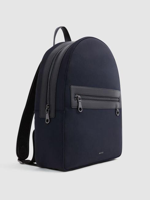 Reiss Dark Navy Ethan Neoprene Backpack