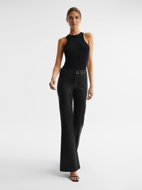 Paige Flared Coated Jeans REISS