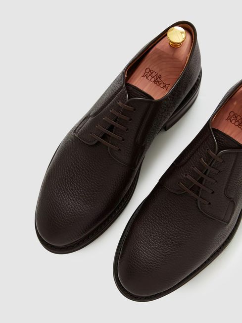 Oscar Jacobson Grained Leather Lace Up Shoes