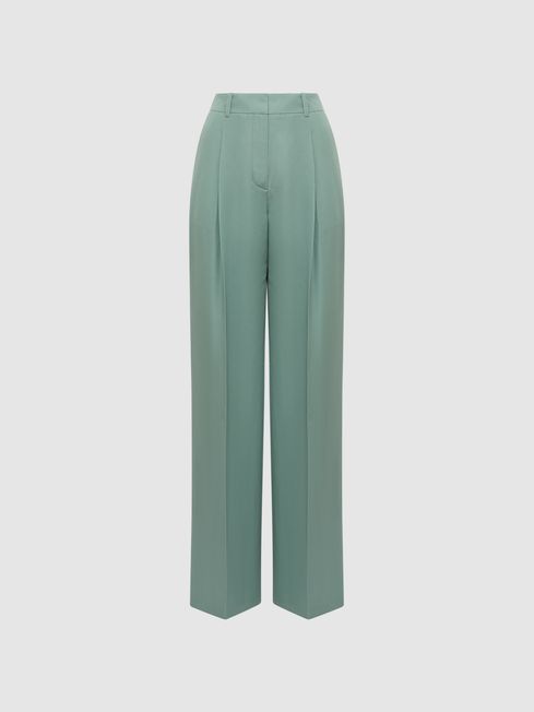 Linen blend hotsell wide leg trousers
