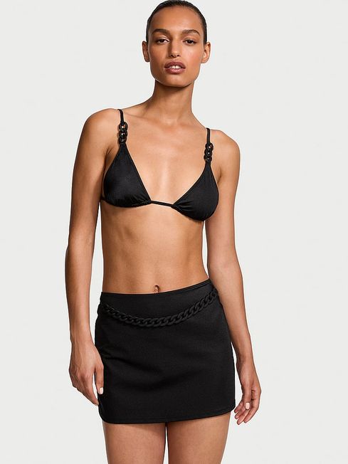 Victoria's Secret Nero Black Swim Chain Mini Skirt