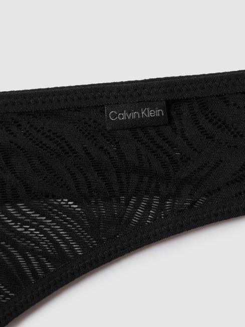 Calvin Klein Black Underwear Lace Thong