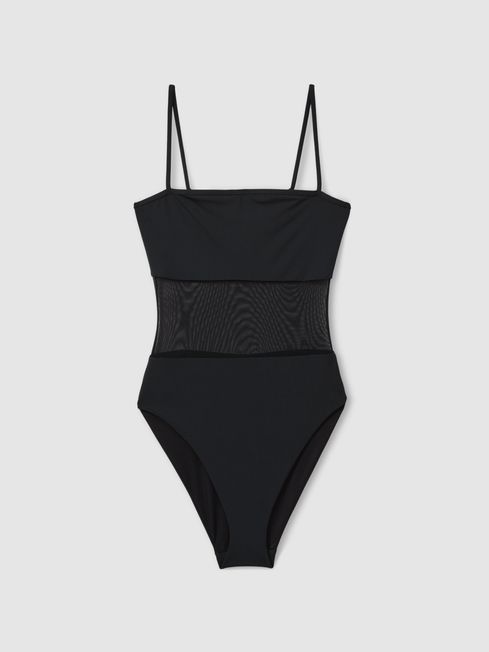Underwear Mesh Swimsuit in Black REISS Germany