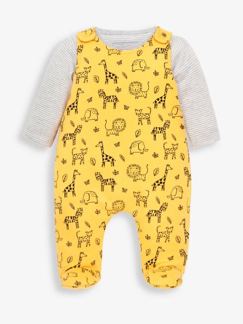 Mustard dungarees baby top