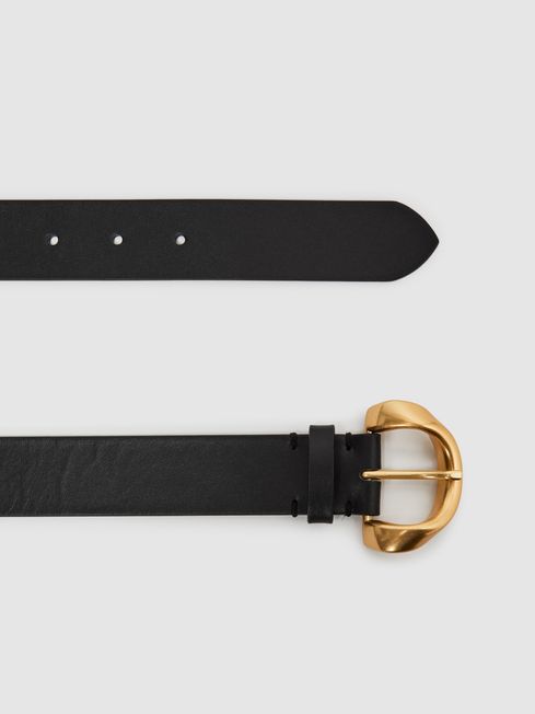 Reiss Indie Leather Buckle Belt | REISS USA