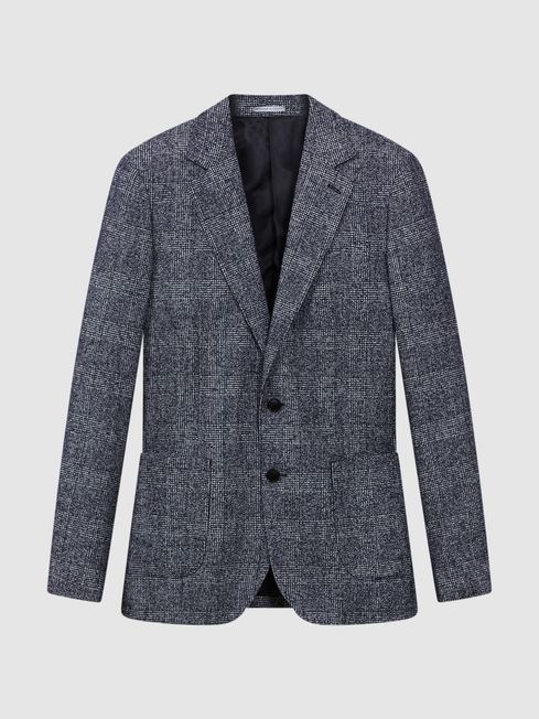 Reiss Lindhurst Slim Fit Single Breasted Check Blazer | REISS USA