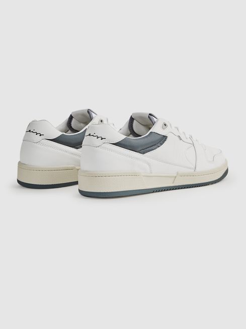 Reiss Astor Leather Colourblock Lace-Up Trainers | REISS USA