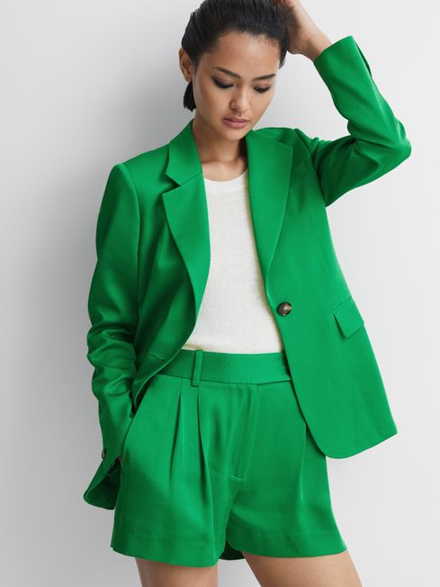 Reiss Green Sofie Tailored Single Breasted Blazer