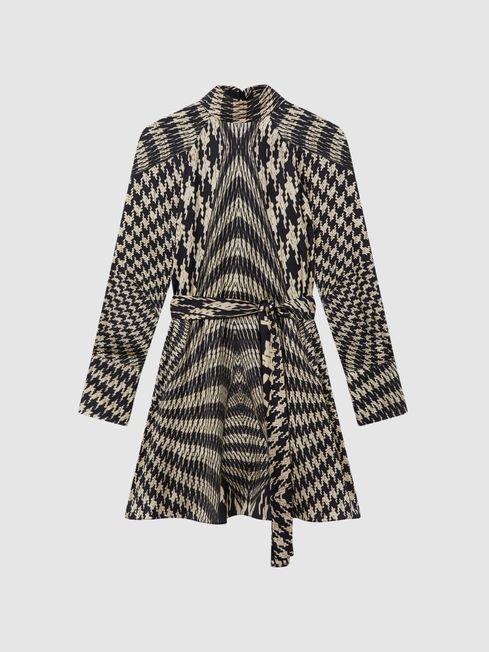 Zara dogtooth hot sale coat