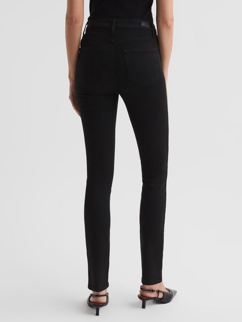 Reiss Black Shadow Margot Paige Skinny High Rise Jeans