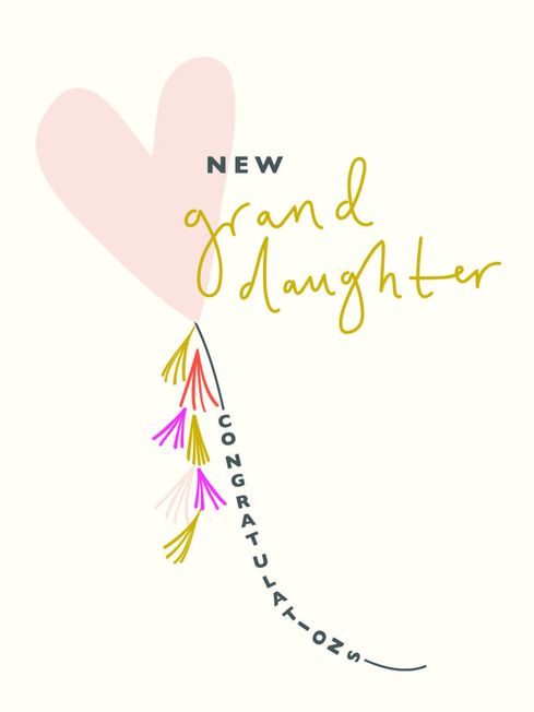 Caroline Gardner Caroline Gardner New Granddaughter Balloon Card