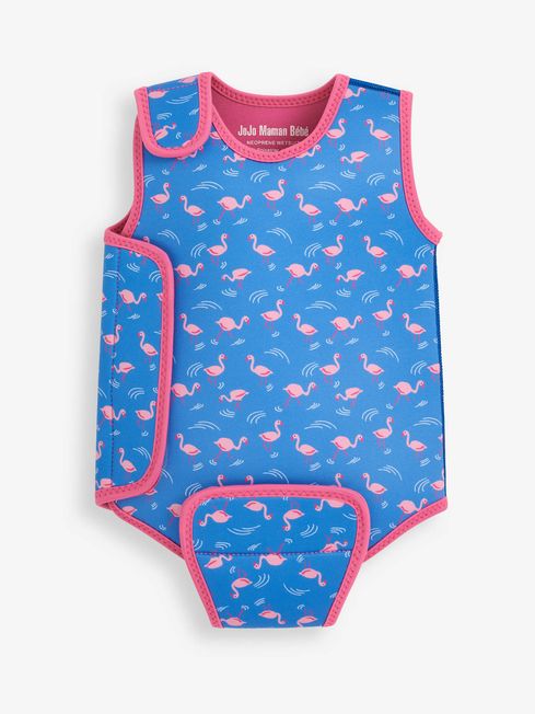 JoJo Maman Bébé Blue Flamingo Print Baby Wetsuit