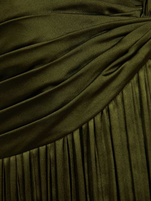 Reiss Belle Amur Strapless Pleated Maxi Dress | REISS Rest of Europe