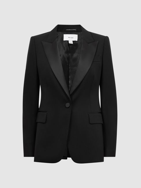 Skinny Satin Suit Jacket | boohoo