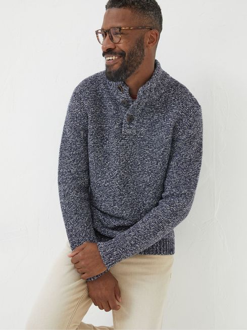 Blue Half Neck Jumper FatFace Ireland
