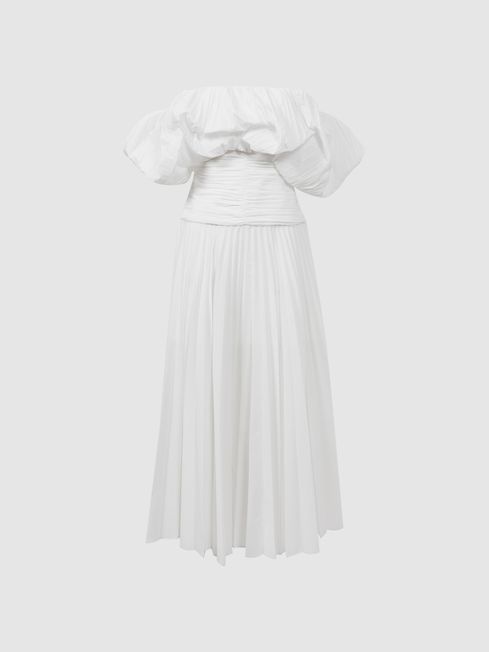 Acler Isla column midi dress - White