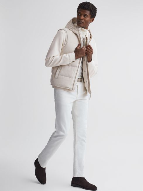 Reiss Leftwich Quilted Hooded Gilet | REISS USA