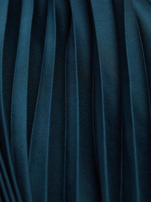 Acler Pleated Blouson Sleeve Midi Dress