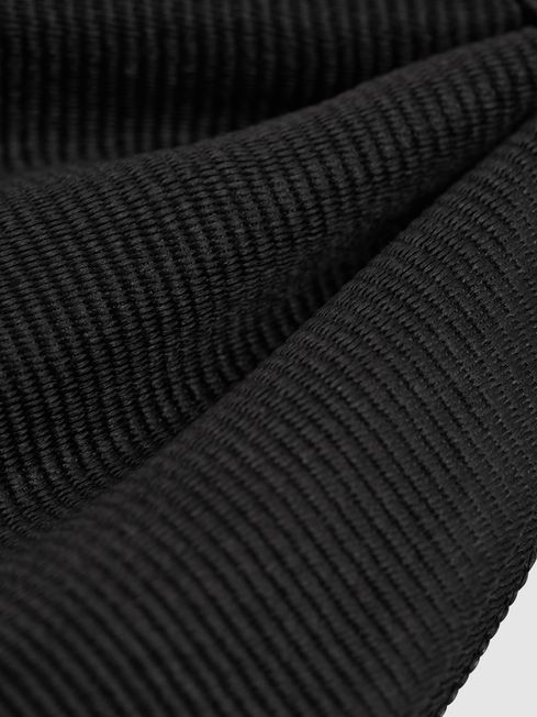Grosgrain Silk Bow Tie in Black