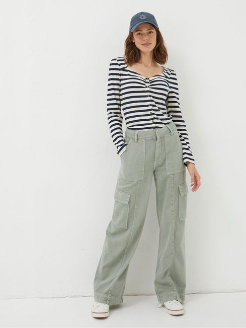 Green Belted Cargo Trousers FatFace Ireland