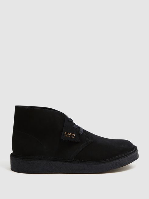 Clarks Originals Suede Desert Boots in Black REISS USA