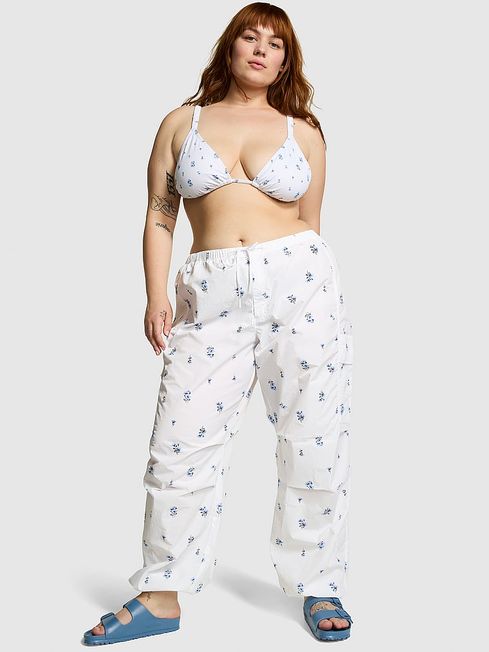 Victoria's Secret PINK Optic White Floral Cargo Trousers