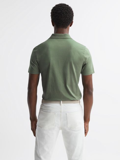 Reiss Fern Green Austin Short Sleeve Polo T-Shirt