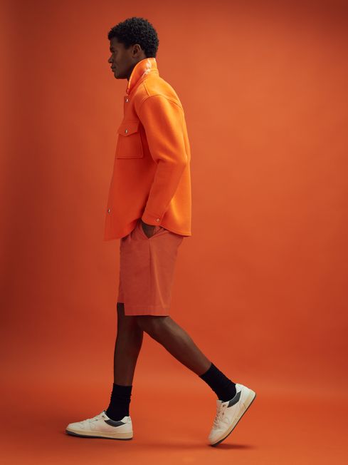 Reiss x McLaren F1 Team Papaya Twill Relaxed Shorts