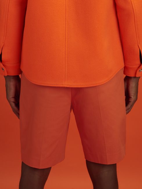 Reiss x McLaren F1 Team Papaya Twill Relaxed Shorts