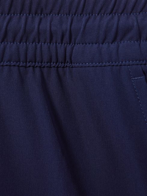 Plain Drawstring Waist Swim Shorts in Lapis Blue
