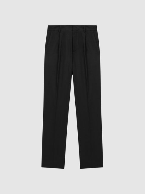 Mens black flannel store trousers