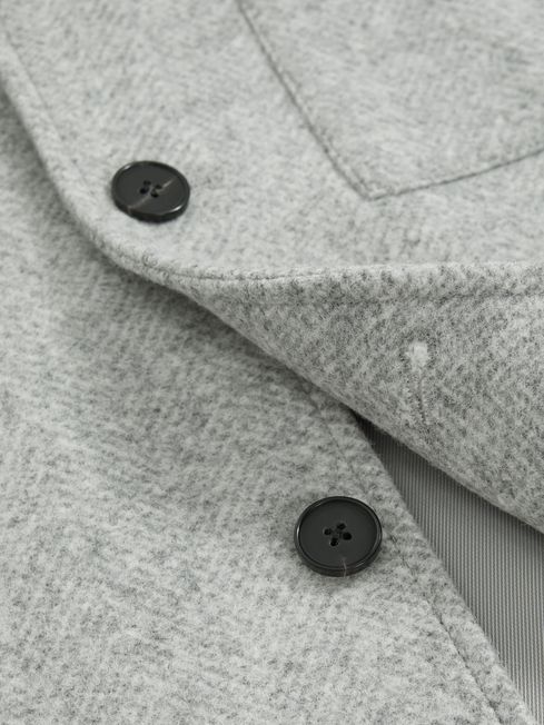 Atelier Italian Wool Blend Button-Through Jacket
